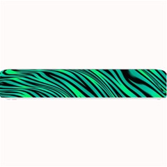 Black And Green Abstract Stripes Pattern Small Bar Mats by SpinnyChairDesigns