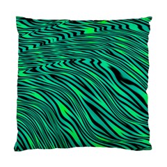 Black And Green Abstract Stripes Pattern Standard Cushion Case (one Side) by SpinnyChairDesigns