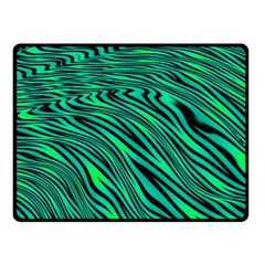 Black And Green Abstract Stripes Pattern Double Sided Fleece Blanket (small)  by SpinnyChairDesigns