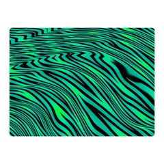 Black And Green Abstract Stripes Pattern Double Sided Flano Blanket (mini)  by SpinnyChairDesigns