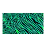 Black and Green Abstract Stripes Pattern Satin Wrap Front