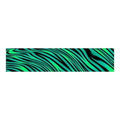 Black And Green Abstract Stripes Pattern Velvet Scrunchie