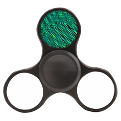 Black And Green Abstract Stripes Pattern Finger Spinner by SpinnyChairDesigns