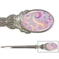 Pastel Pink Intricate Swirls Spirals  Letter Opener by SpinnyChairDesigns