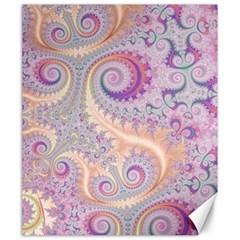 Pastel Pink Intricate Swirls Spirals  Canvas 20  X 24  by SpinnyChairDesigns