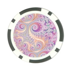 Pastel Pink Intricate Swirls Spirals  Poker Chip Card Guard (10 Pack) by SpinnyChairDesigns