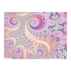 Pastel Pink Intricate Swirls Spirals  Double Sided Flano Blanket (mini)  by SpinnyChairDesigns