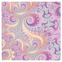 Pastel Pink Intricate Swirls Spirals  Wooden Puzzle Square by SpinnyChairDesigns