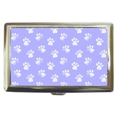 Animal Cat Dog Paw Prints Pattern Cigarette Money Case by SpinnyChairDesigns