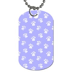 Animal Cat Dog Paw Prints Pattern Dog Tag (two Sides) by SpinnyChairDesigns