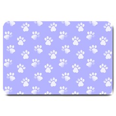 Animal Cat Dog Paw Prints Pattern Large Doormat  by SpinnyChairDesigns