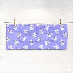 Animal Cat Dog Paw Prints Pattern Hand Towel by SpinnyChairDesigns