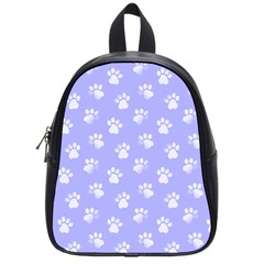 Animal Cat Dog Paw Prints Pattern School Bag (small) by SpinnyChairDesigns