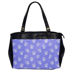 Animal Cat Dog Paw Prints Pattern Oversize Office Handbag by SpinnyChairDesigns