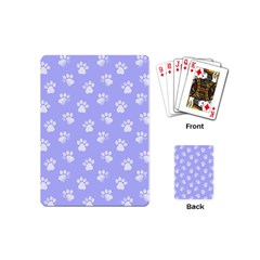 Animal Cat Dog Paw Prints Pattern Playing Cards Single Design (mini) by SpinnyChairDesigns