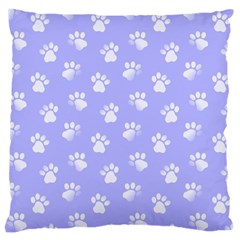 Animal Cat Dog Paw Prints Pattern Large Cushion Case (one Side) by SpinnyChairDesigns