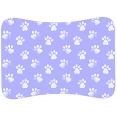 Animal Cat Dog Paw Prints Pattern Velour Seat Head Rest Cushion by SpinnyChairDesigns