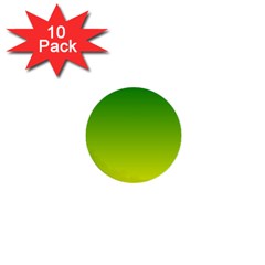 Avocado Ombre Green Yellow Gradient 1  Mini Buttons (10 Pack)  by SpinnyChairDesigns