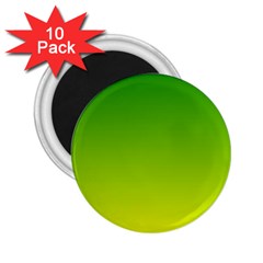 Avocado Ombre Green Yellow Gradient 2 25  Magnets (10 Pack)  by SpinnyChairDesigns