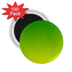 Avocado Ombre Green Yellow Gradient 2 25  Magnets (100 Pack)  by SpinnyChairDesigns