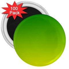 Avocado Ombre Green Yellow Gradient 3  Magnets (100 Pack) by SpinnyChairDesigns