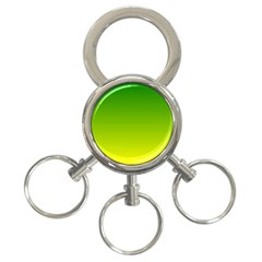 Avocado Ombre Green Yellow Gradient 3-ring Key Chain by SpinnyChairDesigns