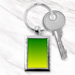 Avocado Ombre Green Yellow Gradient Key Chain (rectangle) by SpinnyChairDesigns