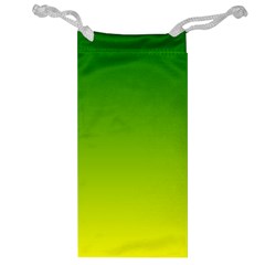 Avocado Ombre Green Yellow Gradient Jewelry Bag by SpinnyChairDesigns