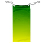 Avocado Ombre Green Yellow Gradient Jewelry Bag Front