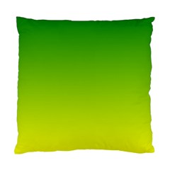 Avocado Ombre Green Yellow Gradient Standard Cushion Case (two Sides) by SpinnyChairDesigns