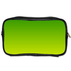 Avocado Ombre Green Yellow Gradient Toiletries Bag (one Side) by SpinnyChairDesigns