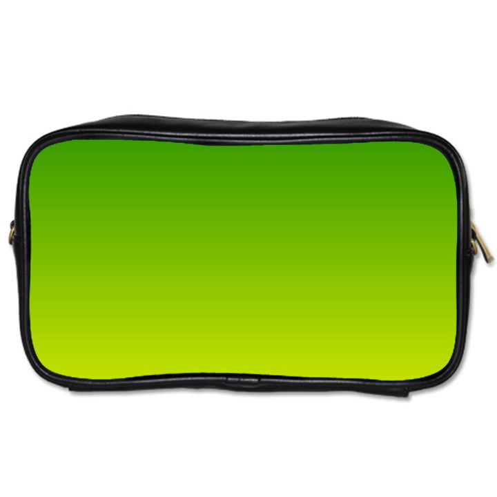 Avocado Ombre Green Yellow Gradient Toiletries Bag (Two Sides)