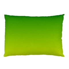 Avocado Ombre Green Yellow Gradient Pillow Case (two Sides) by SpinnyChairDesigns