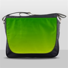 Avocado Ombre Green Yellow Gradient Messenger Bag by SpinnyChairDesigns