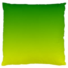 Avocado Ombre Green Yellow Gradient Large Cushion Case (two Sides) by SpinnyChairDesigns