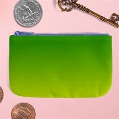 Avocado Ombre Green Yellow Gradient Large Coin Purse by SpinnyChairDesigns