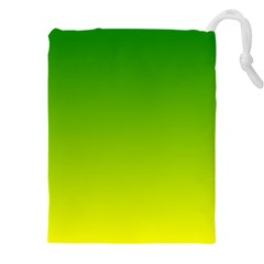 Avocado Ombre Green Yellow Gradient Drawstring Pouch (5xl) by SpinnyChairDesigns