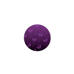 Purple Butterflies Pattern 1  Mini Buttons by SpinnyChairDesigns