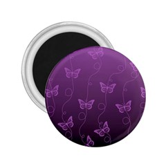 Purple Butterflies Pattern 2 25  Magnets by SpinnyChairDesigns