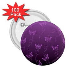 Purple Butterflies Pattern 2 25  Buttons (100 Pack)  by SpinnyChairDesigns