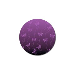 Purple Butterflies Pattern Golf Ball Marker (4 Pack) by SpinnyChairDesigns