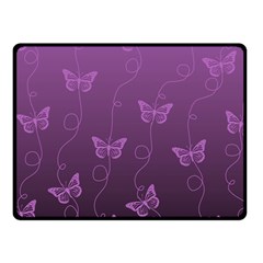 Purple Butterflies Pattern Fleece Blanket (small) by SpinnyChairDesigns