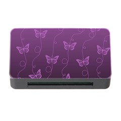 Purple Butterflies Pattern Memory Card Reader With Cf by SpinnyChairDesigns