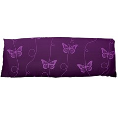 Purple Butterflies Pattern Body Pillow Case Dakimakura (two Sides) by SpinnyChairDesigns