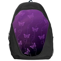 Purple Butterflies Pattern Backpack Bag