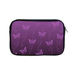 Purple Butterflies Pattern Apple Macbook Pro 13  Zipper Case by SpinnyChairDesigns