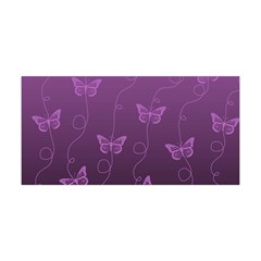 Purple Butterflies Pattern Yoga Headband by SpinnyChairDesigns