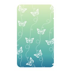 White Butterflies On Blue And Light Green Memory Card Reader (rectangular) by SpinnyChairDesigns