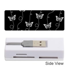 Black And White Butterfly Pattern Memory Card Reader (stick) by SpinnyChairDesigns