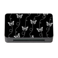 Black And White Butterfly Pattern Memory Card Reader With Cf by SpinnyChairDesigns